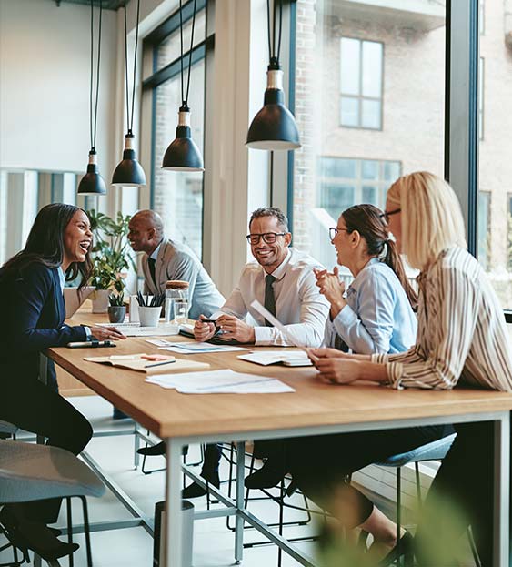 group working at table